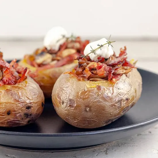 Recipe: Jacket potato with mushrooms