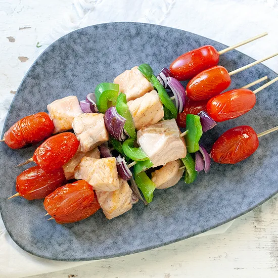 Recipe: Barbecued salmon kebabs