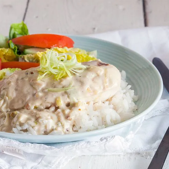 Recipe: Chicken with Boursin sauce