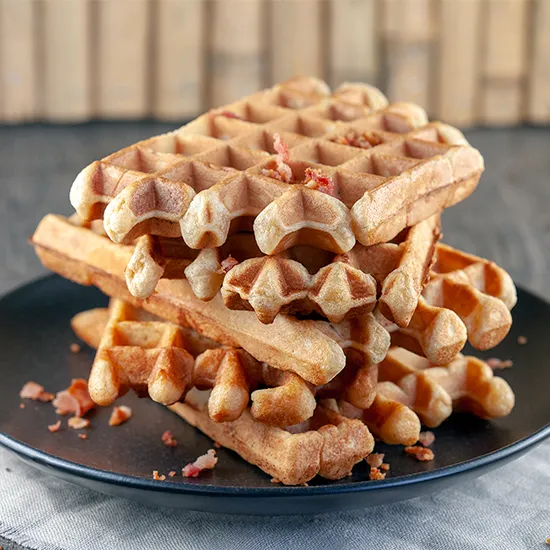 Recipe: Crispy bacon waffles