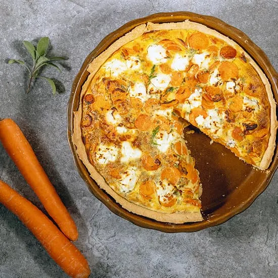 Recipe: Carrot and goat cheese quiche