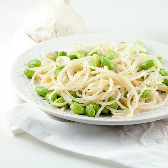Recipe: Edamame and garlic spaghetti