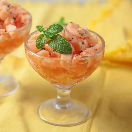Recipe: Cantaloupe with lime, mint and honey