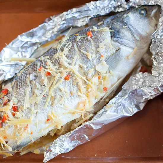 Recipe: Baked sea bass with lemongrass and ginger