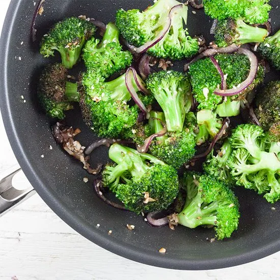 Recipe: Pan-roasted broccoli with garlic