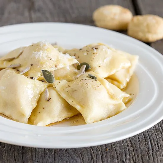 Recipe: Pumpkin and amaretti ravioli