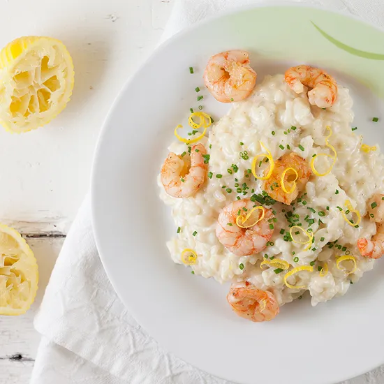 Recipe: Creamy lemon risotto with shrimps