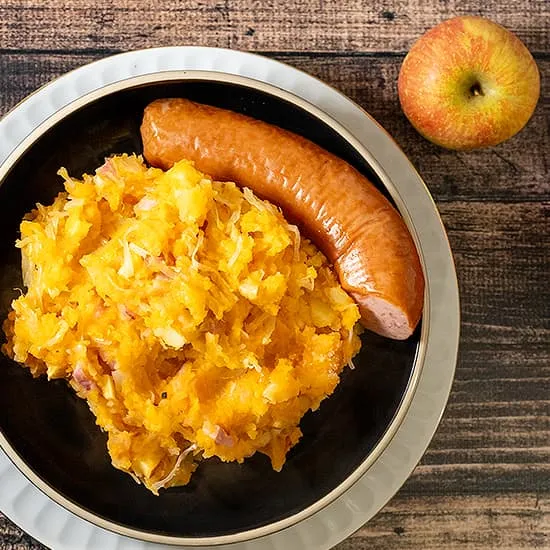 Recipe: Zuurkoolstamppot - Dutch Sauerkraut Mash with Sweet Potato
