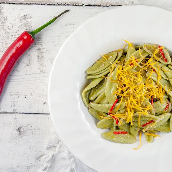 Recipe: Spinach pasta with garlic