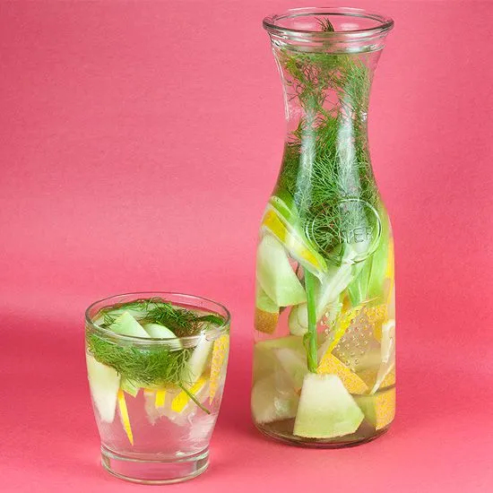 Recipe: Dill, melon, lemon and apple detox water