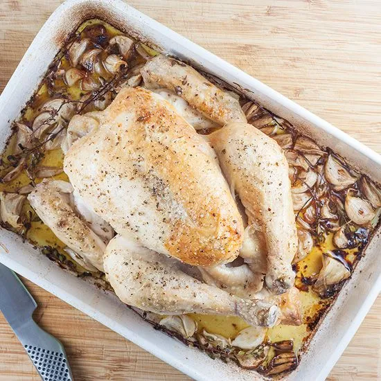 Recipe: Roasted chicken with 40 cloves of garlic