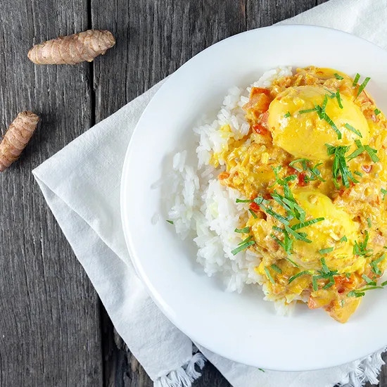 Recipe: Fresh turmeric egg curry
