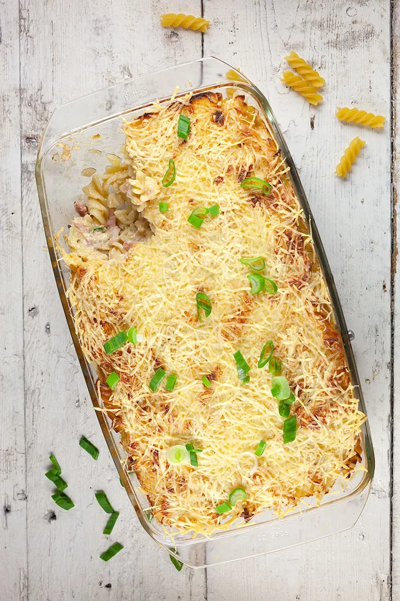Hawaiian pasta bake