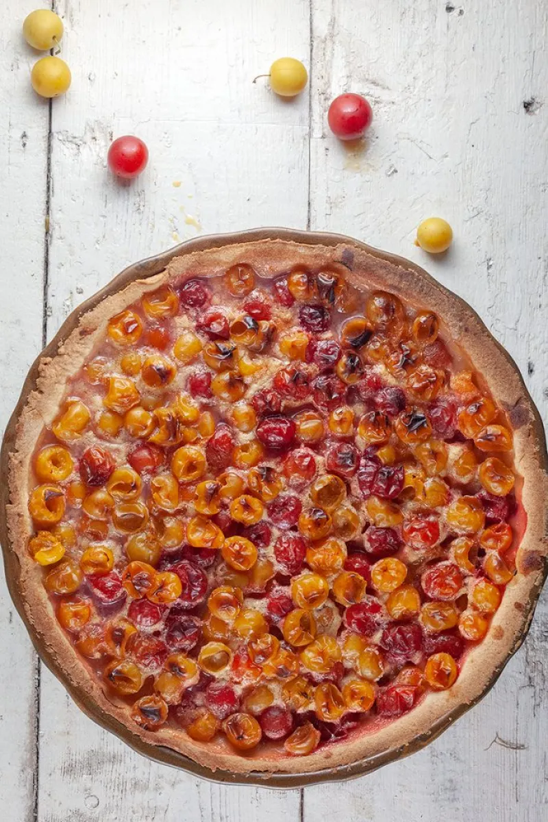 Mirabelle plum pie