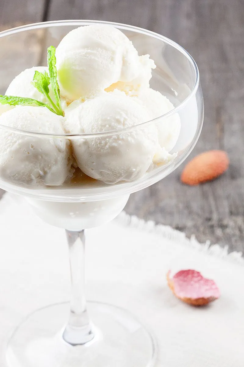 Lychee ice cream