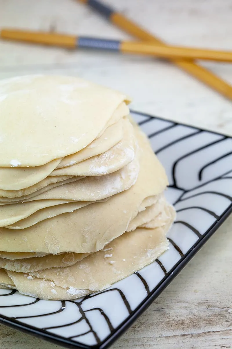 Homemade gyoza wrappers / dumpling wrappers