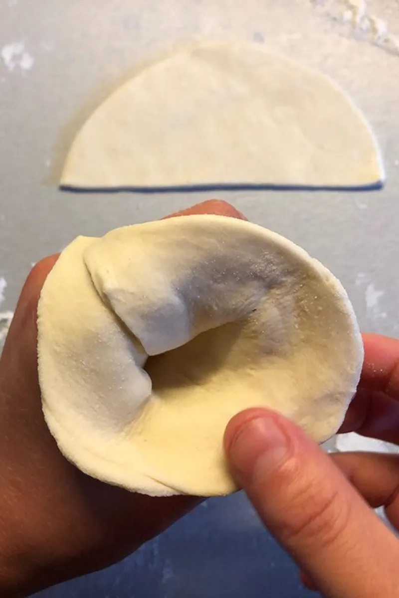 Making samosas 4