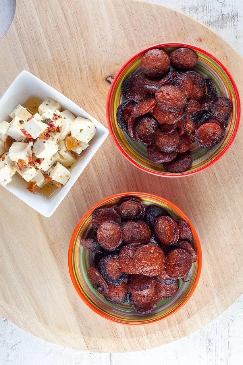 Pan fried chorizo