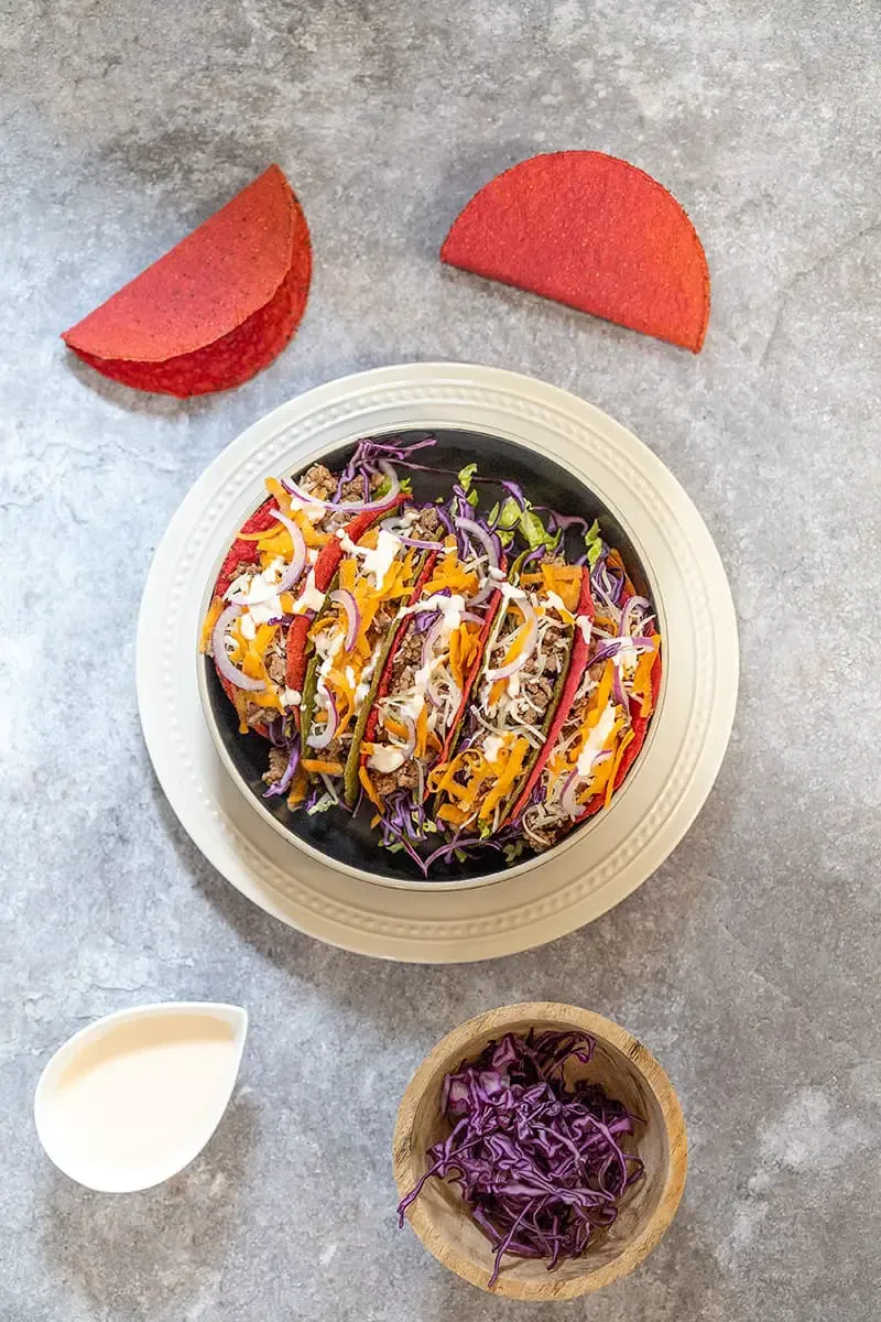 Minced lamb tacos