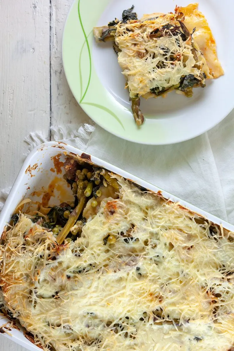 Green asparagus spring lasagna