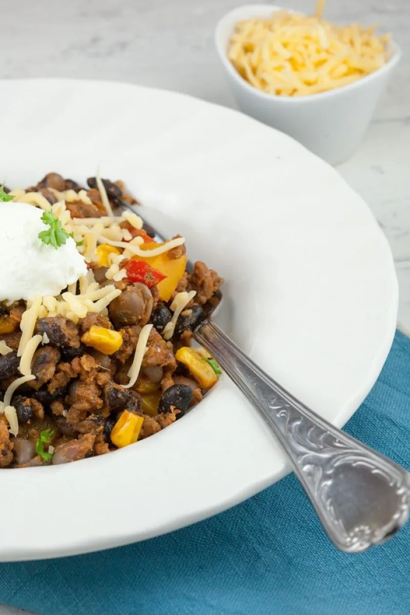 One-pot Mexican beans and mince