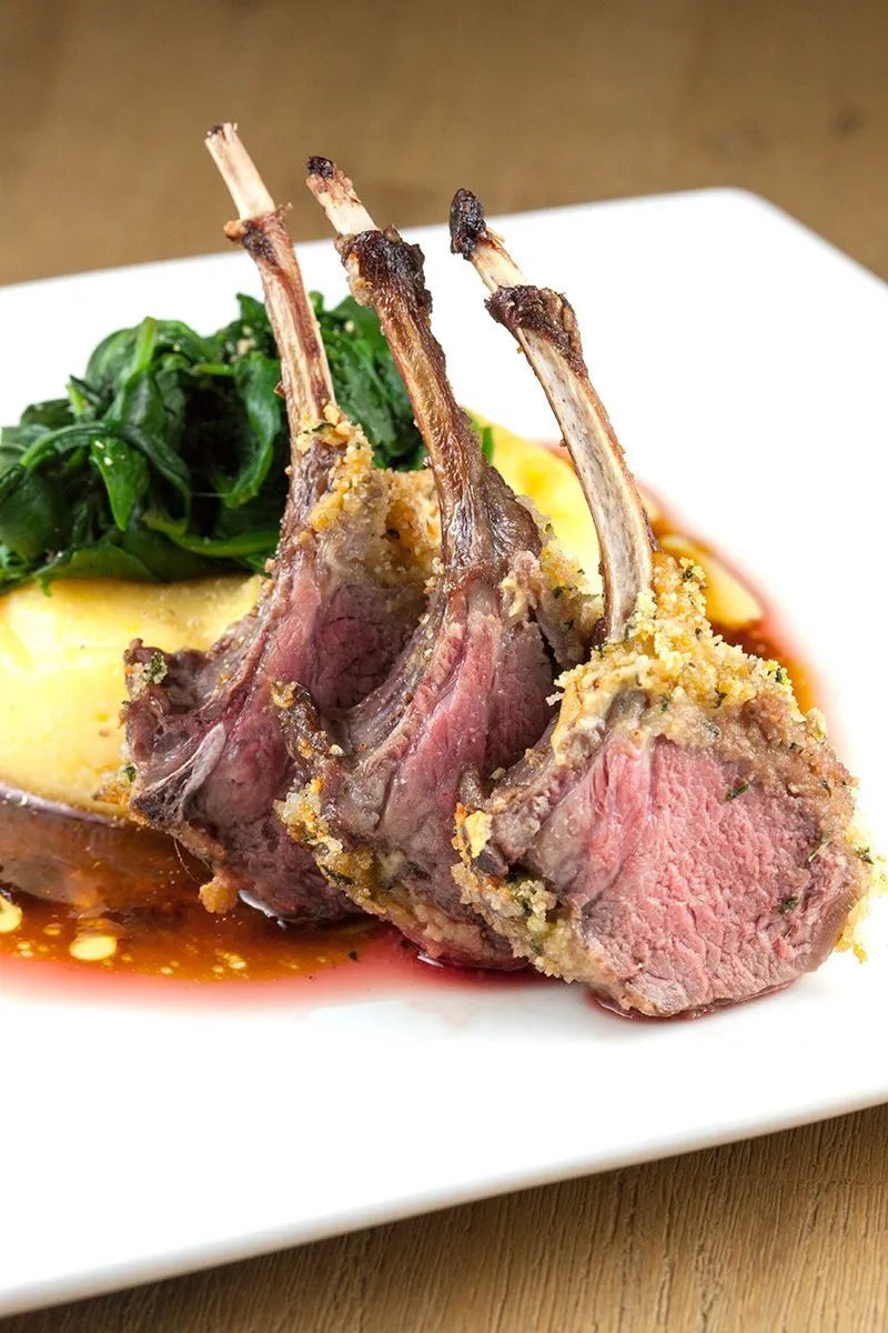Herb crusted rack of lamb