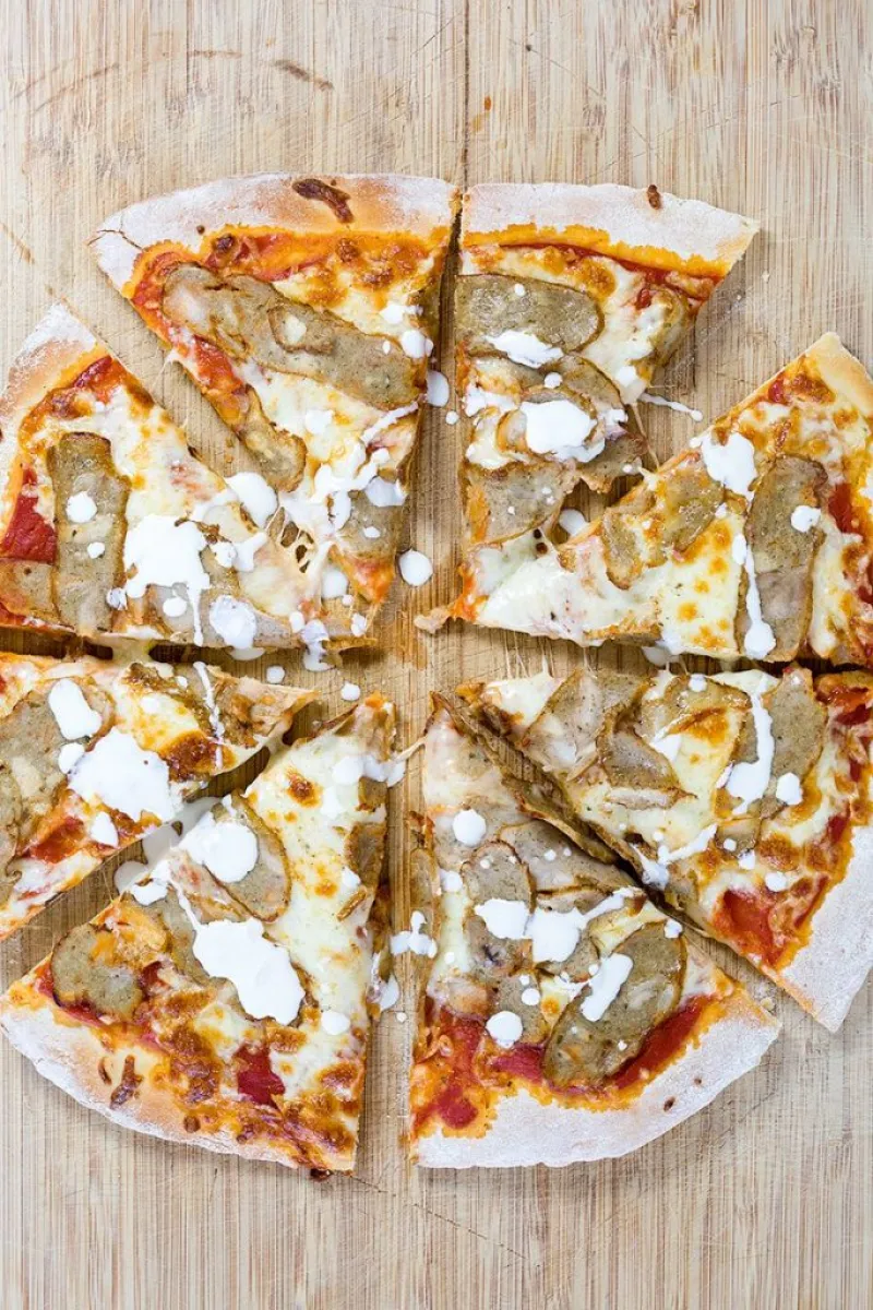 Pizza chicken kebab
