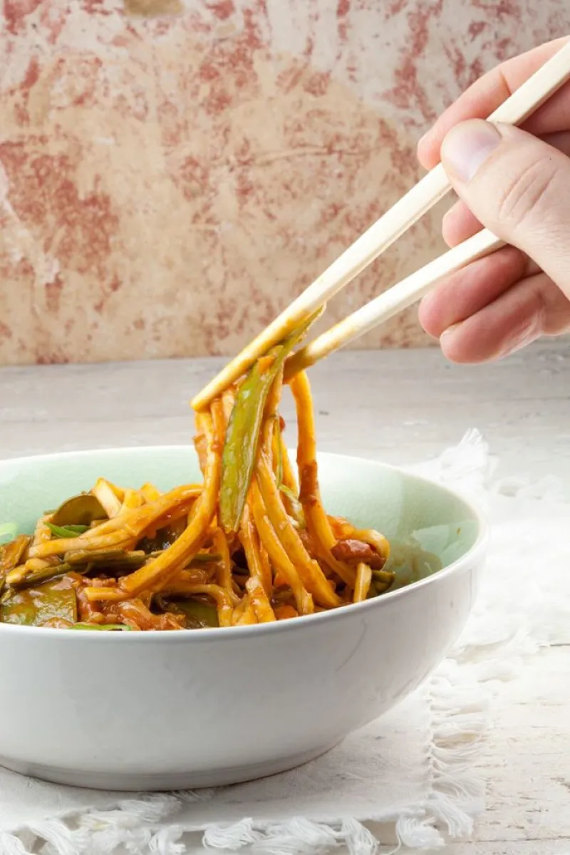 Kimchi noodles