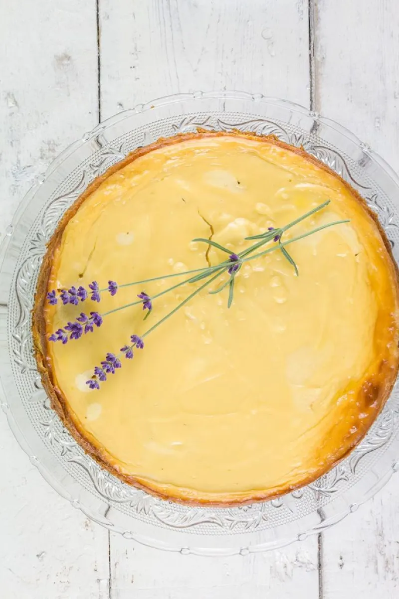 Lavender honey cheesecake
