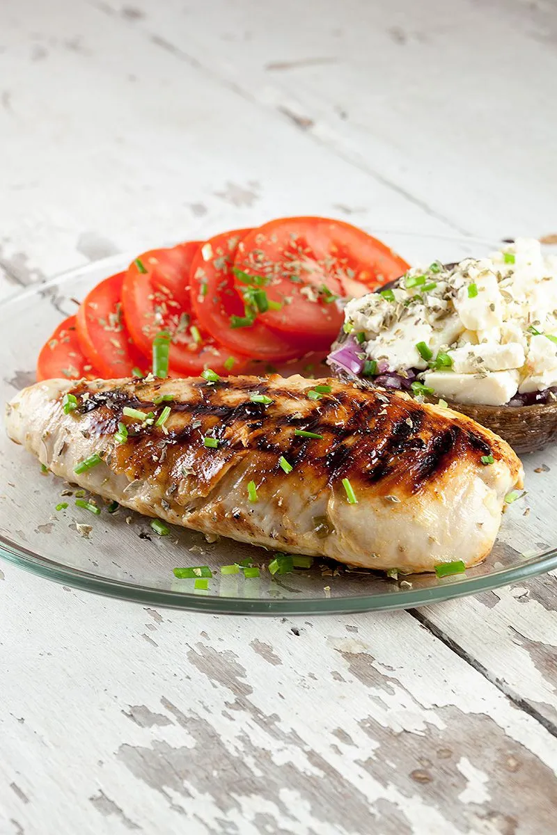 Turkey breast with stuffed mushroom