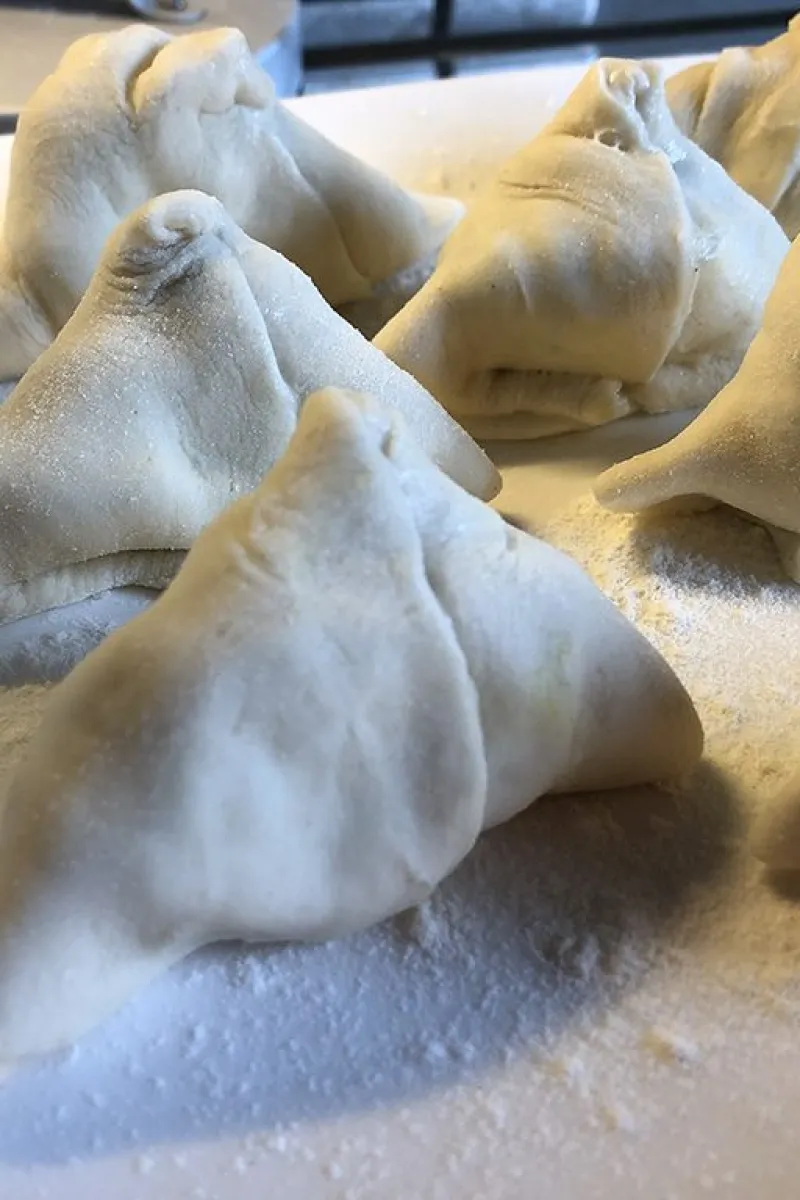 Making samosas 8