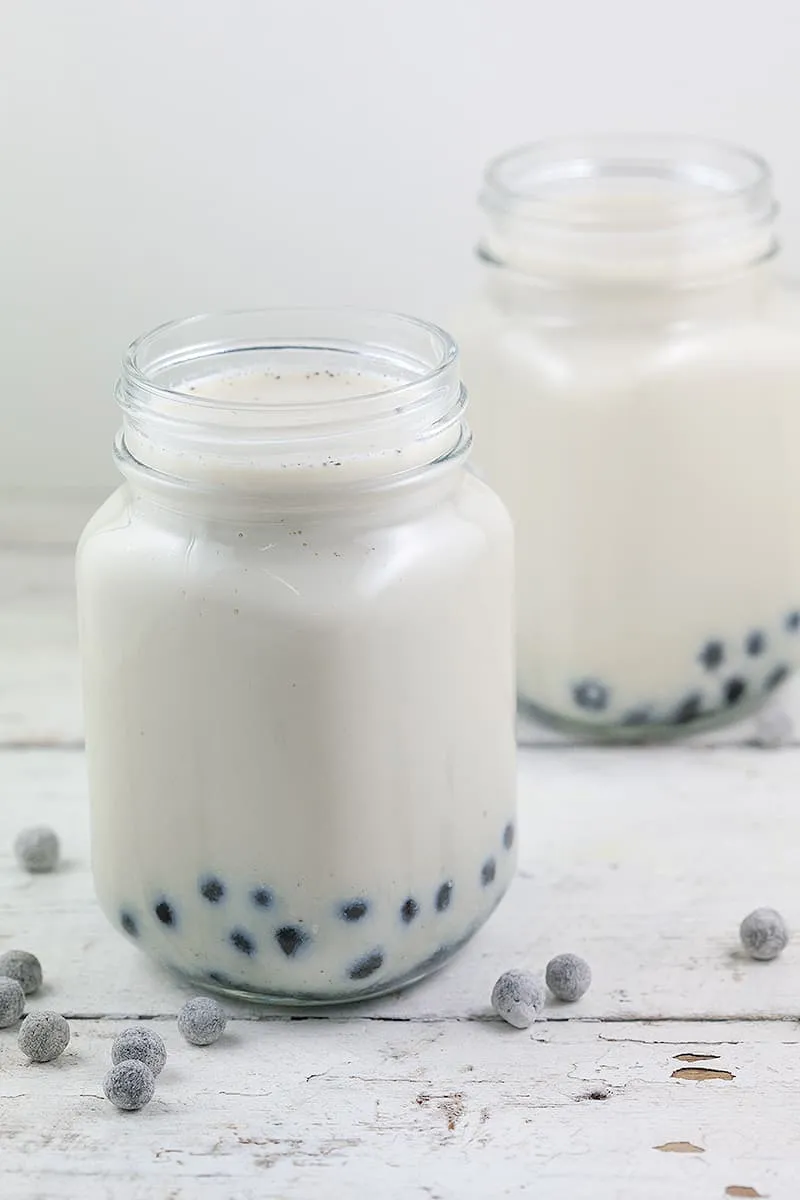 Peach bubble tea