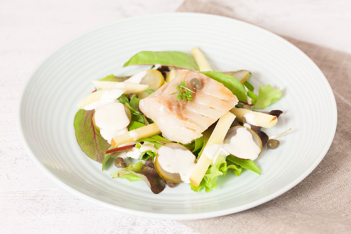 Cod and apple salad