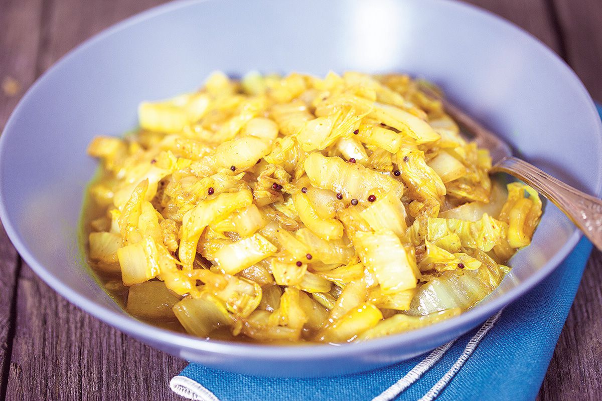 Vegetarian spicy cabbage masala