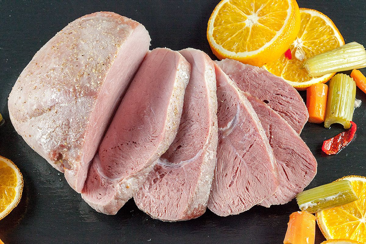 Orange baked ham