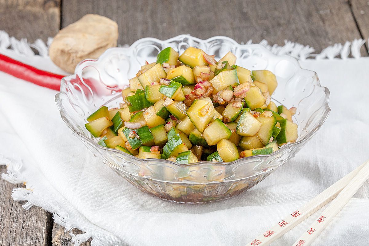 Spicy cucumber salad