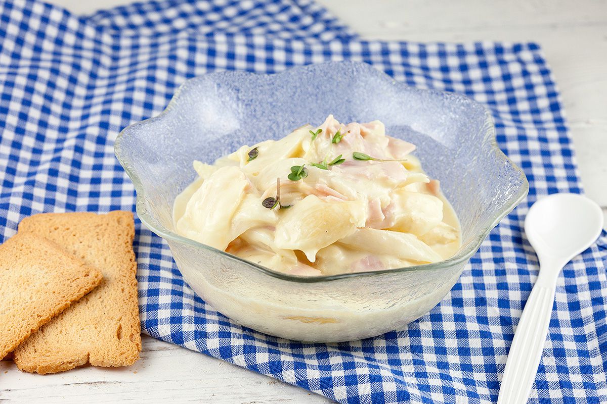 White asparagus and ham spread