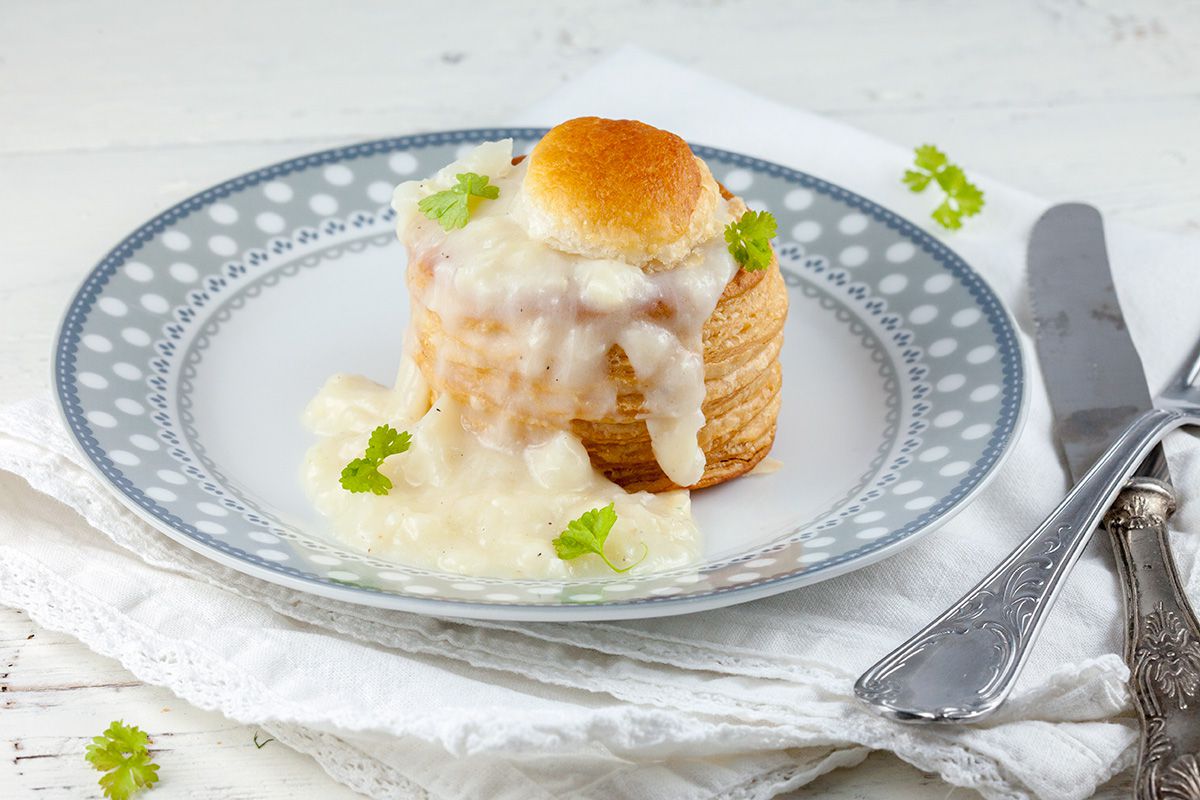 White asparagus vol au vents