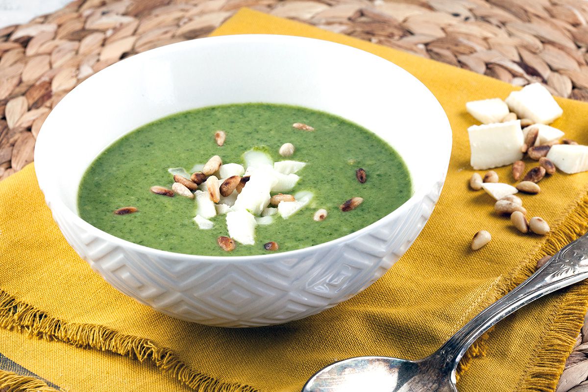 Creamy spinach soup