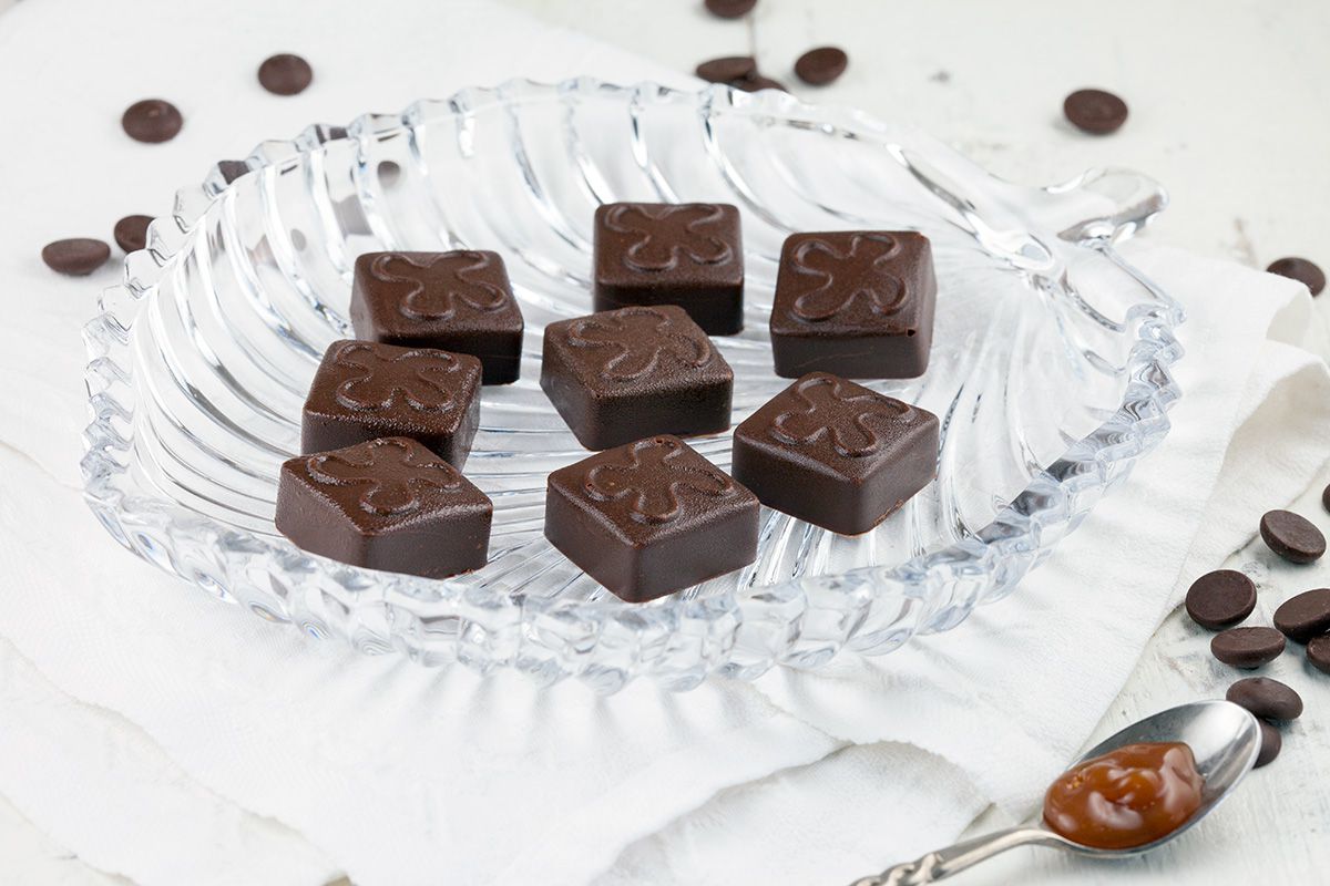 Make your own caramel filled chocolates
