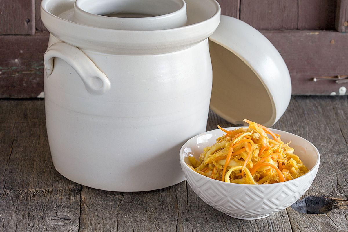 Fermented cabbage and carrot