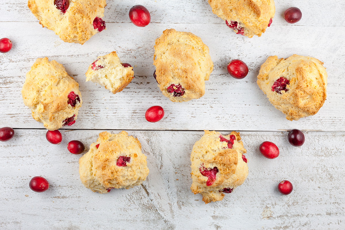 Cranberry and grapefruit scones