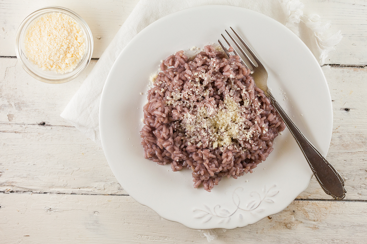 Red wine risotto