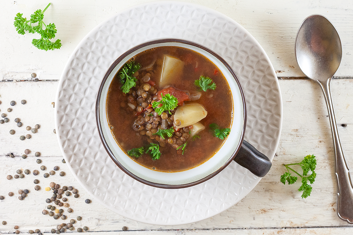 Lentil and potato soup
