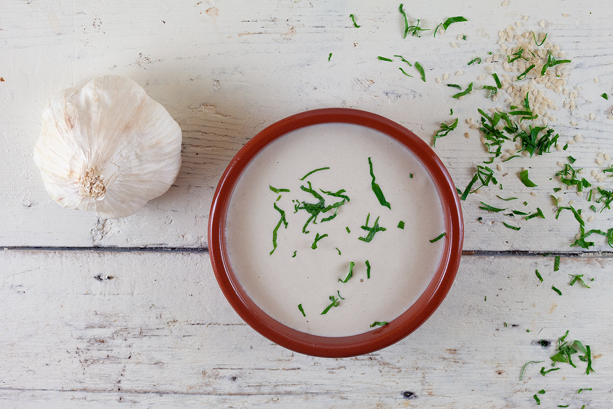 Homemade tahini sauce