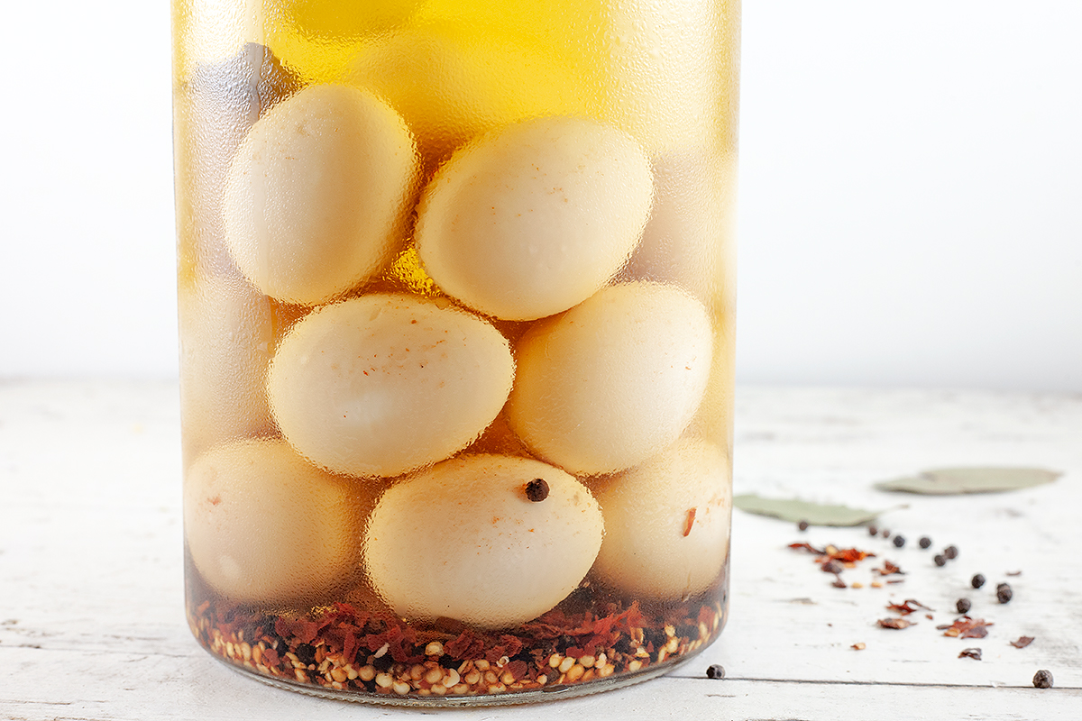 Pickled eggs - tasty snack to enjoy with drinks