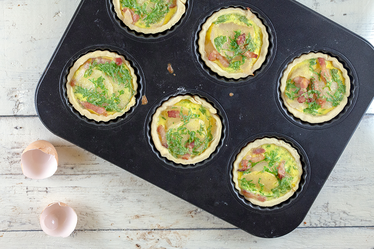 Savory mini turnip pies