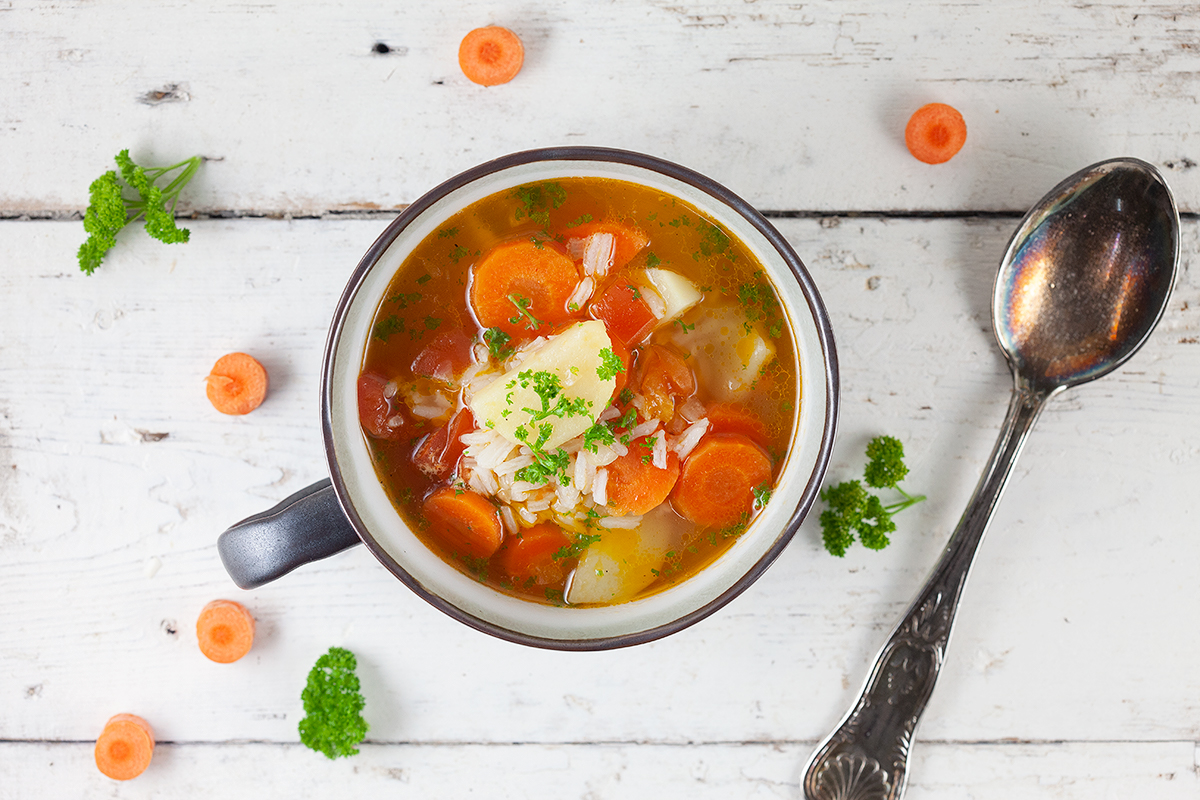 Rice and potato soup