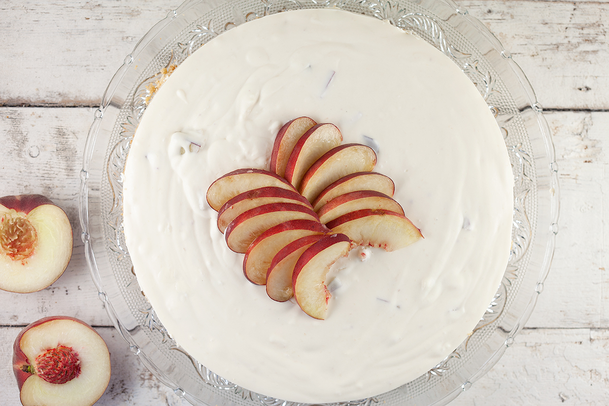 No bake peach cheesecake